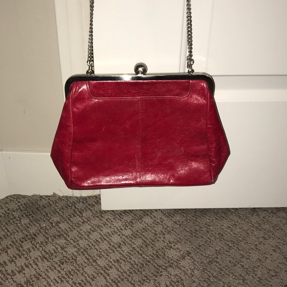 Hobo cross body purse, darling details, beautiful red color with silver trim! - Picture 5 of 9